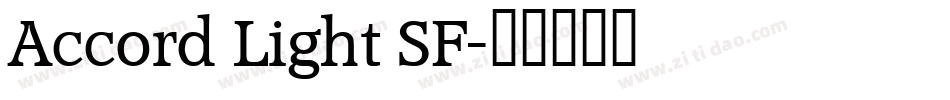 Accord Light SF字体转换